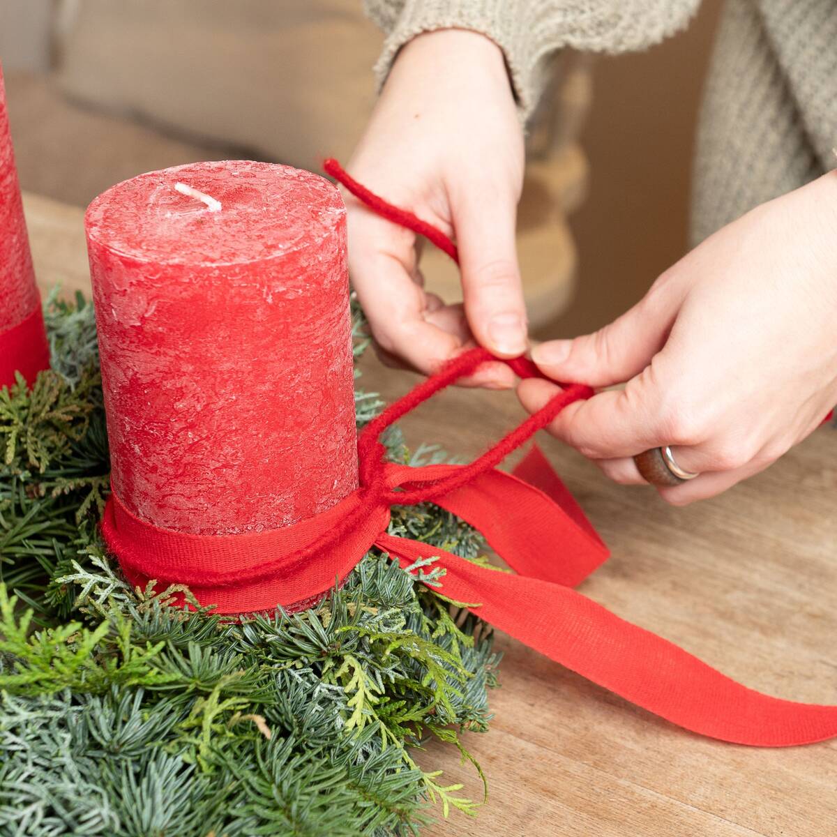 Adventskranz "Roter Zauber“ - Image 4