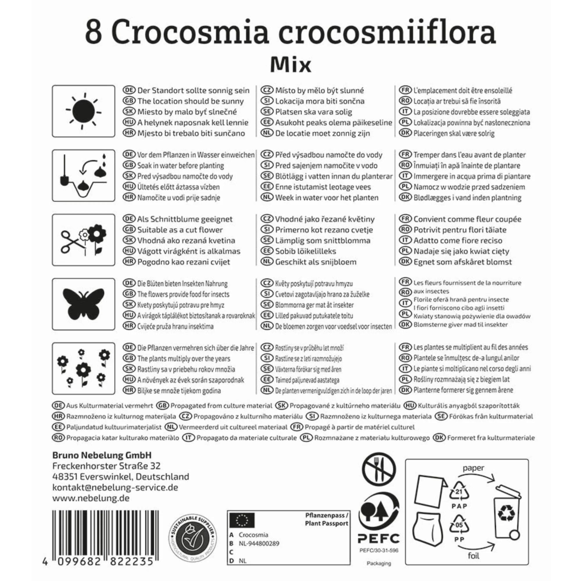 Kiepenkerl Kleinblumige Crocosmia Mischung, 8 Zwiebeln - Image 2