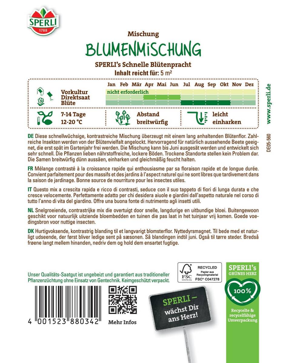 SPERLI Blumen-Samen "Schnelle Blütenpracht" - Image 2