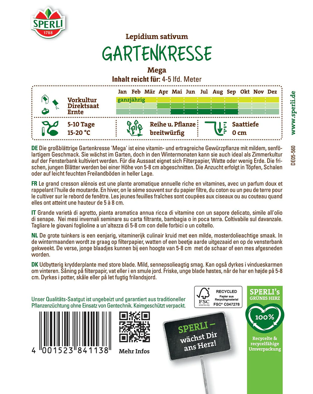 SPERLI Gartenkresse-Samen 'Mega' - Image 2