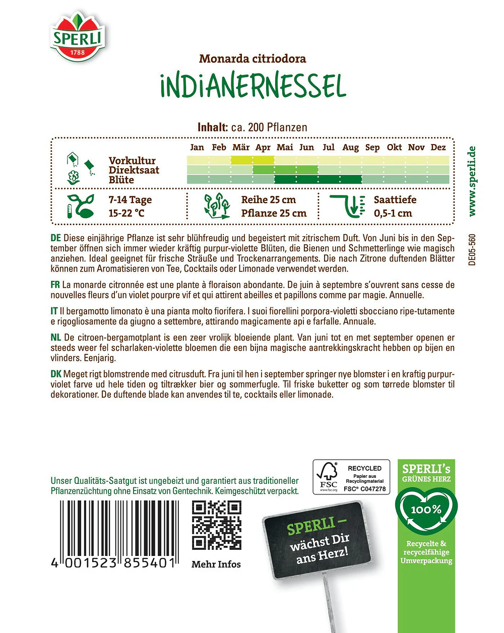 SPERLI Indianernessel-Samen - Image 2