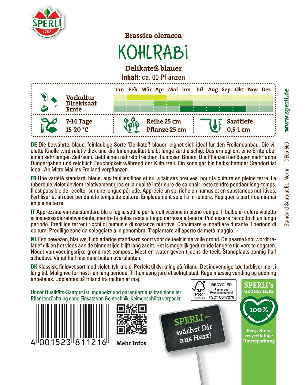 SPERLI Kohlrabi-Samen 'Delikateß' - Image 2