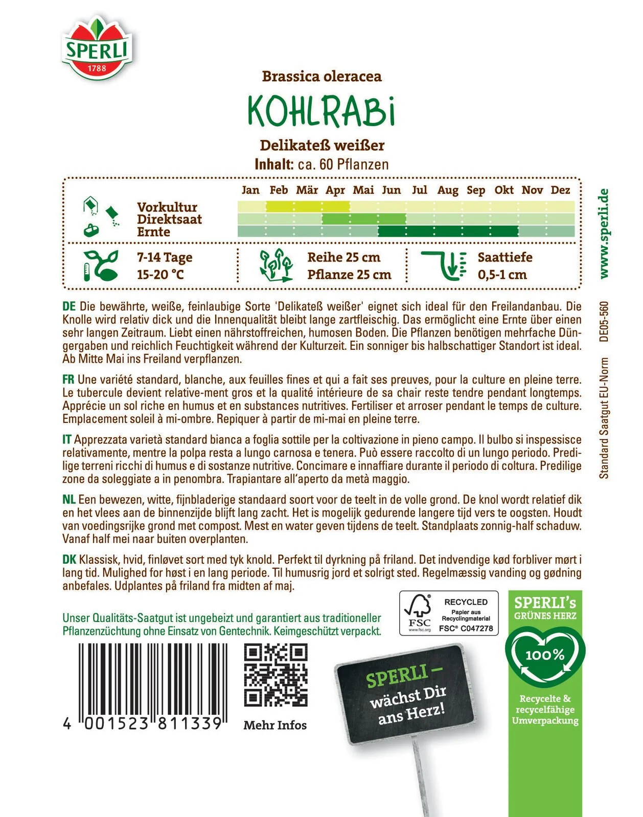 SPERLI Kohlrabi-Samen 'Delikateß' - Image 2