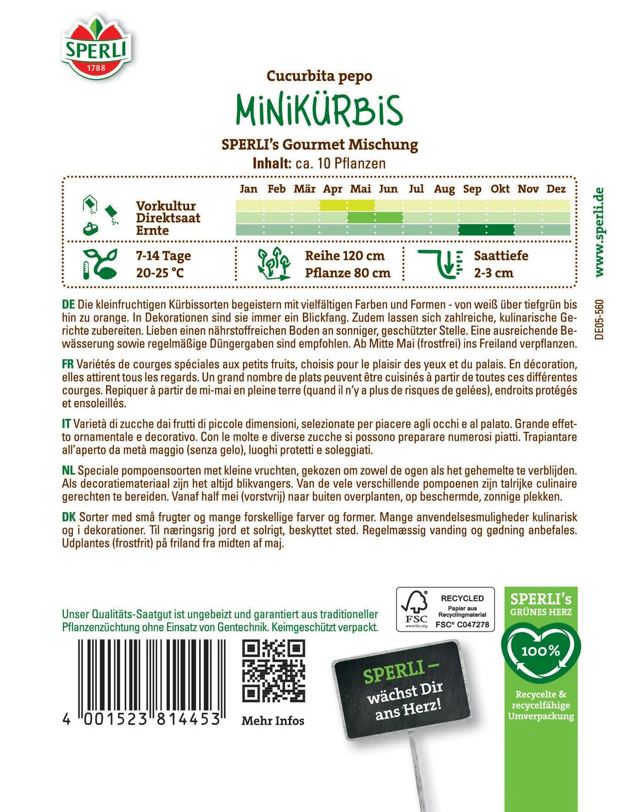 SPERLI Minikürbis-Samen "Gourmet Mischung" - Image 2