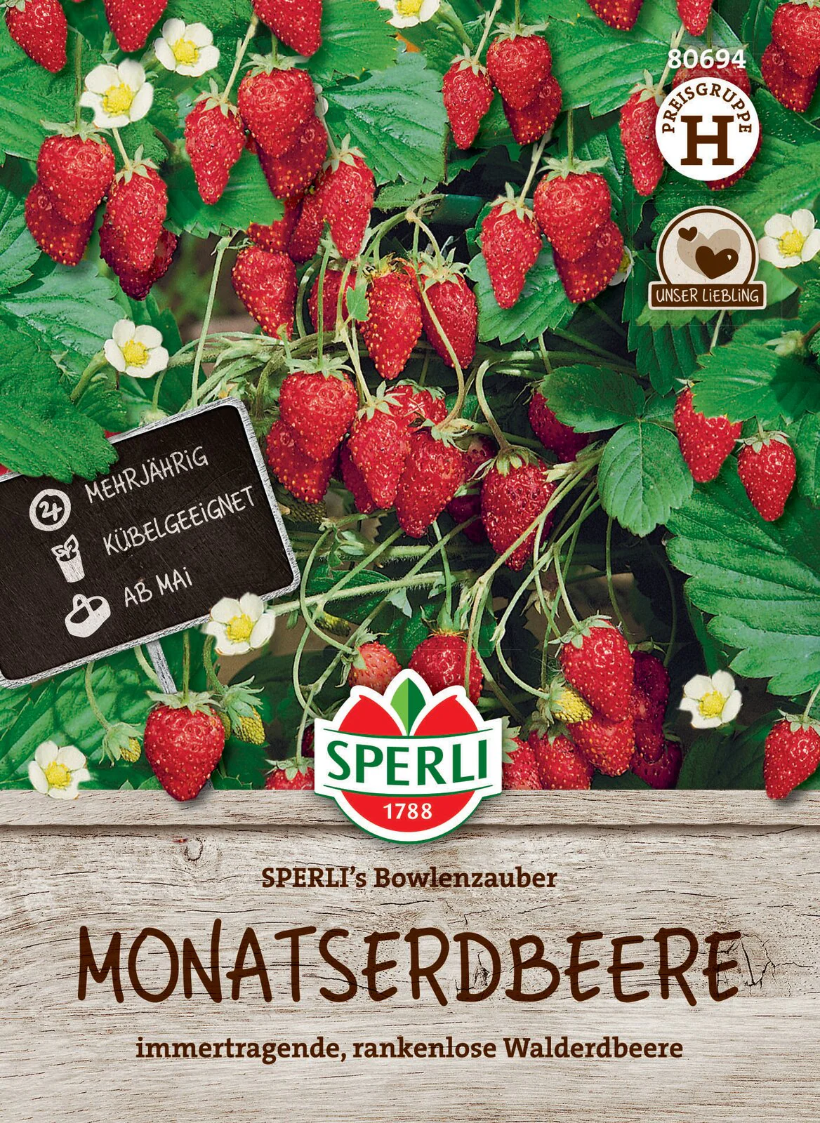 SPERLI Monatserdbeeren-Samen 'Bowlenzauber'