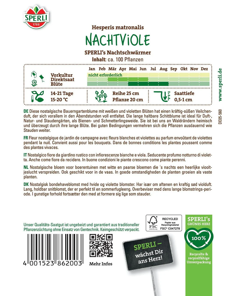 SPERLI Nachtviolen-Samen 'Nachtschwärmer' - Image 2