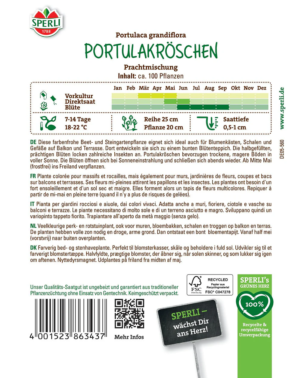 SPERLI Portulakröschen-Samen Prachtmischung - Image 2