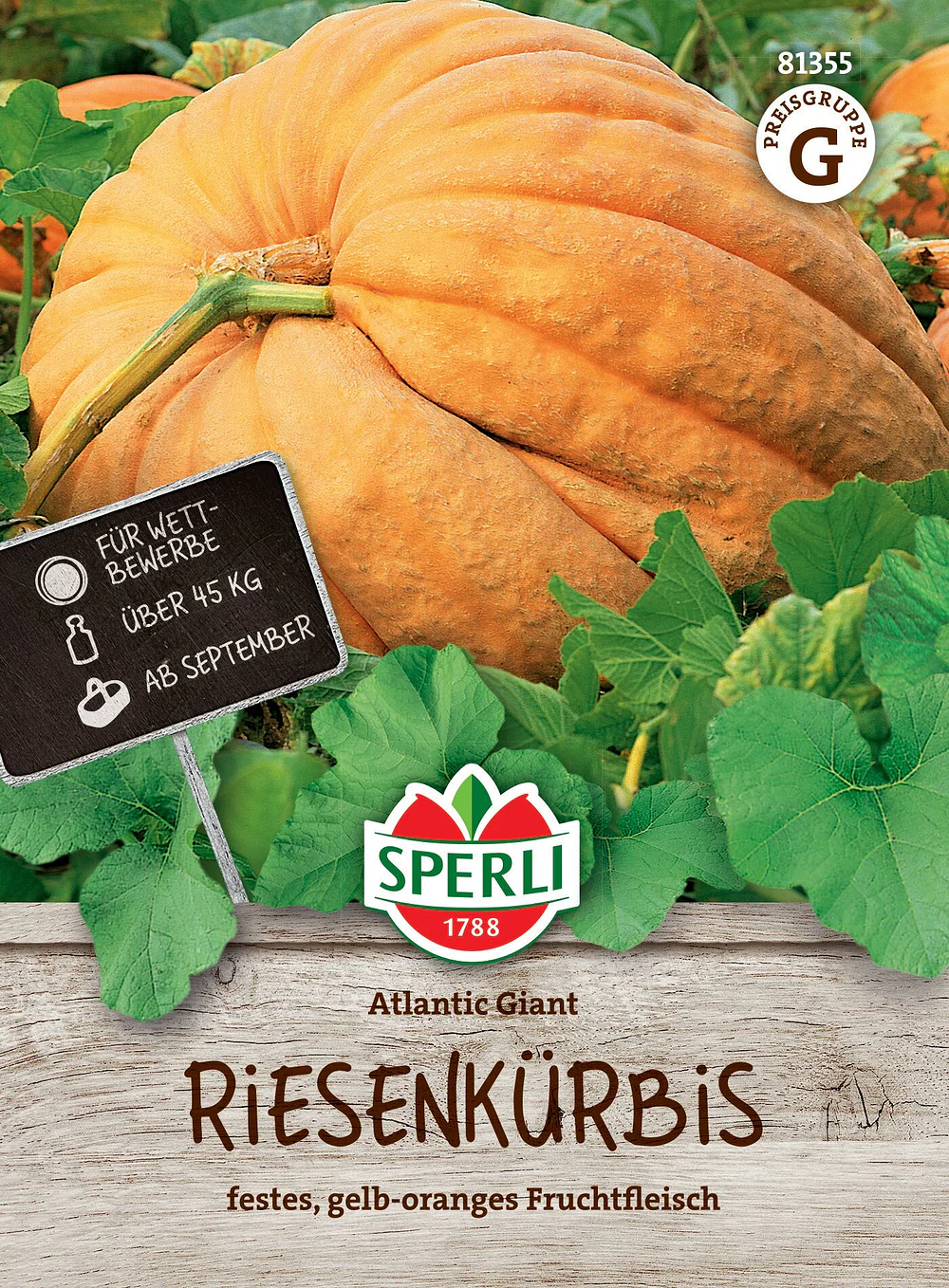 SPERLI Riesenkürbis-Samen 'Atlantic Giant'