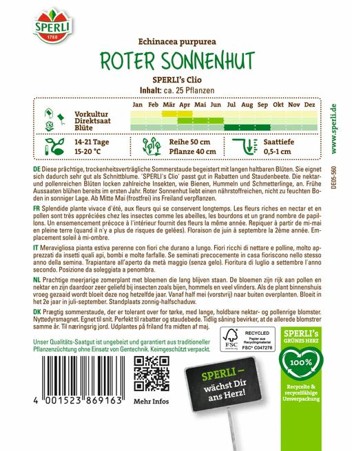 SPERLI Roter Sonnenhut-Samen 'Clio' - Image 2