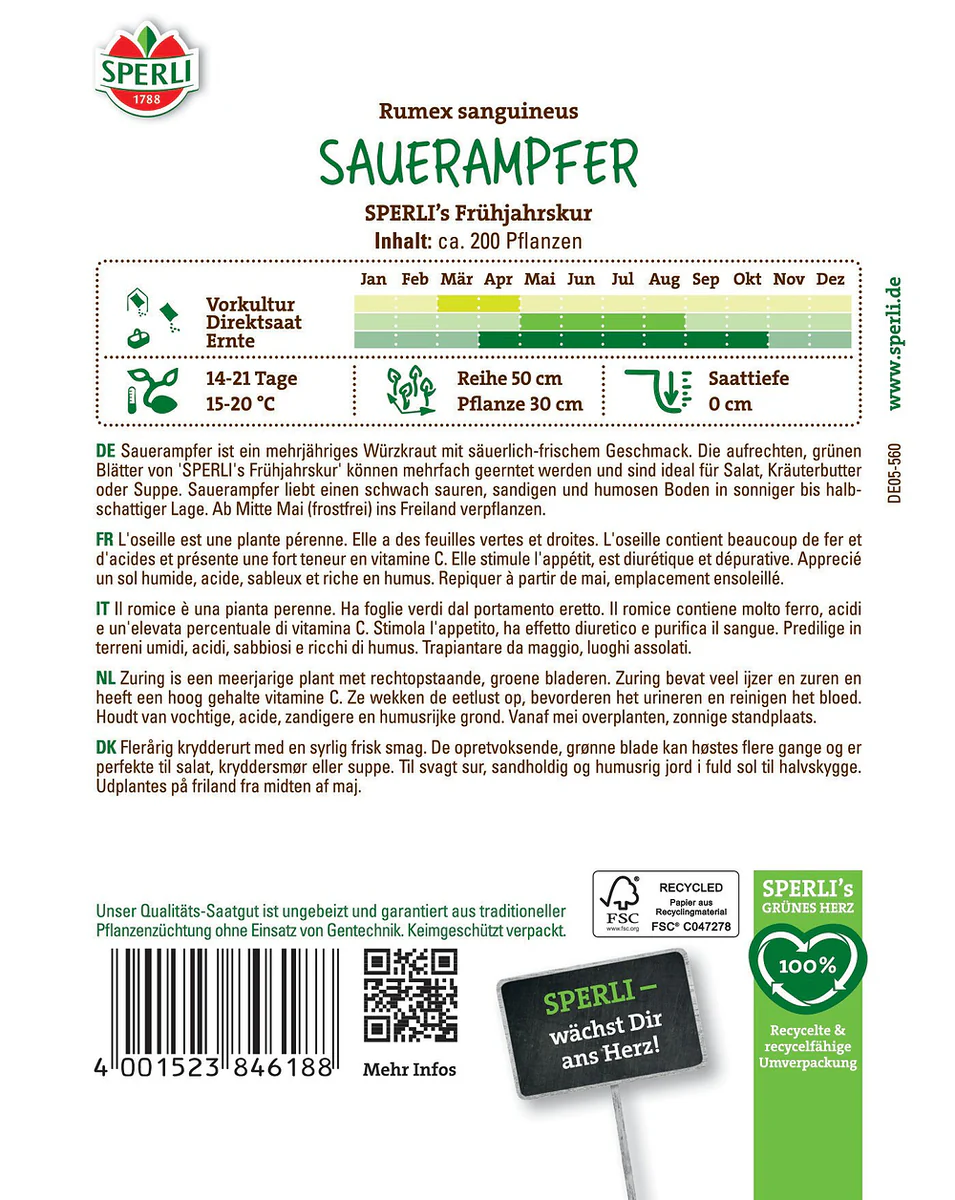 SPERLI Sauerampfer-Samen 'Frühjahrskur' - Image 2