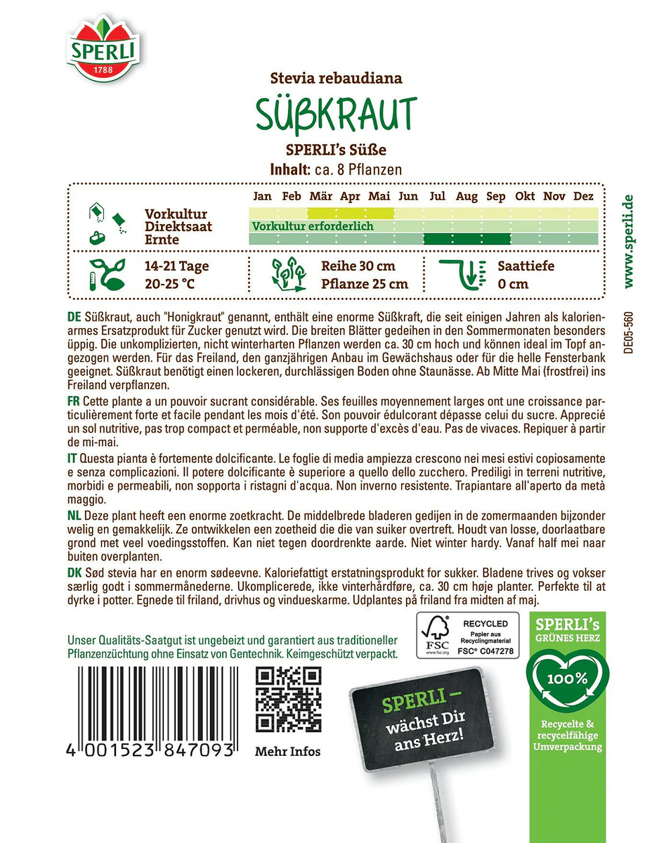 SPERLI Süßkraut-Samen 'Süße' - Image 2