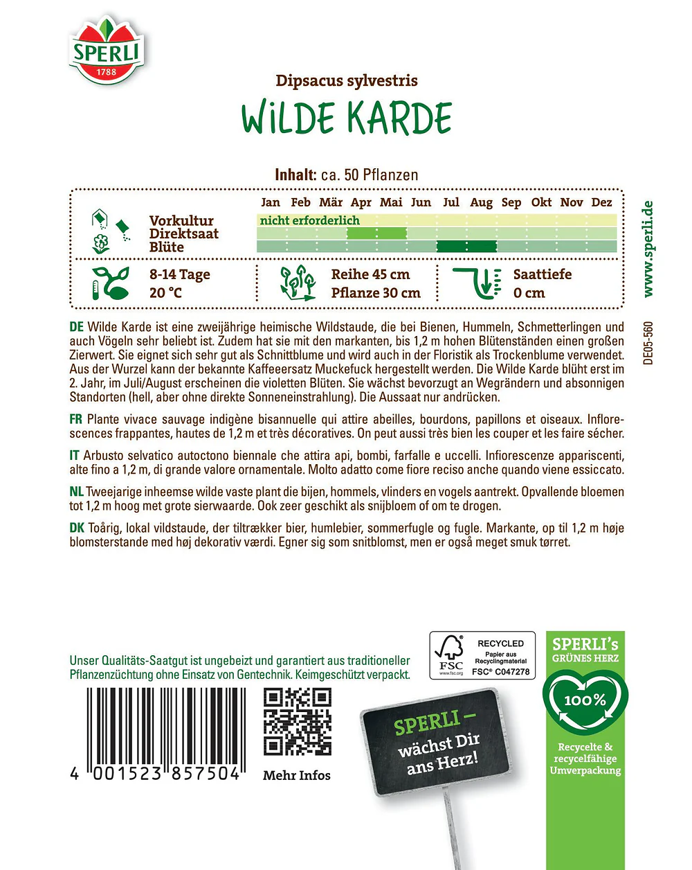 SPERLI Wilde Karde-Samen - Image 2